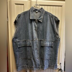 Denim Sleeveless Vest